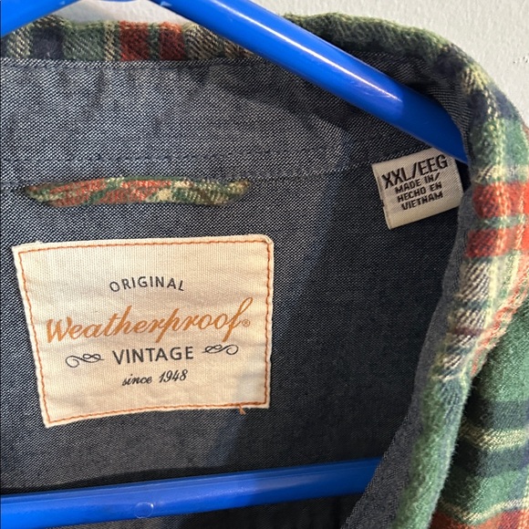 Weatherproof Men's Green and Red Plaid Shirt - Picture 2 of 2